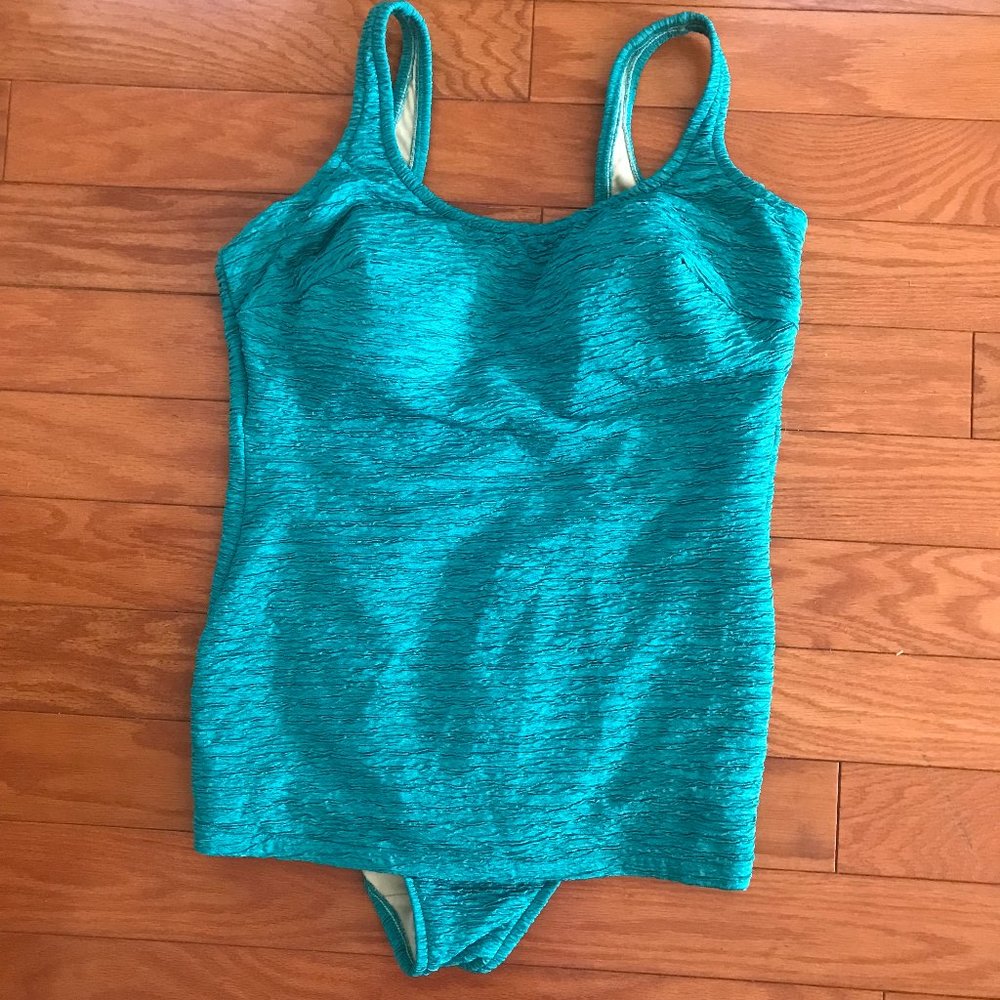 BLUE/TURQUOISE ONE PIECE SWIMSUIT SIZE 18W